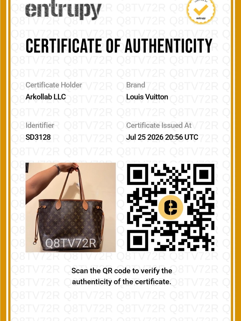 Louis Vuitton Monogram Canvas Tote in Brown with Tan Trim - Picture 2 of 16